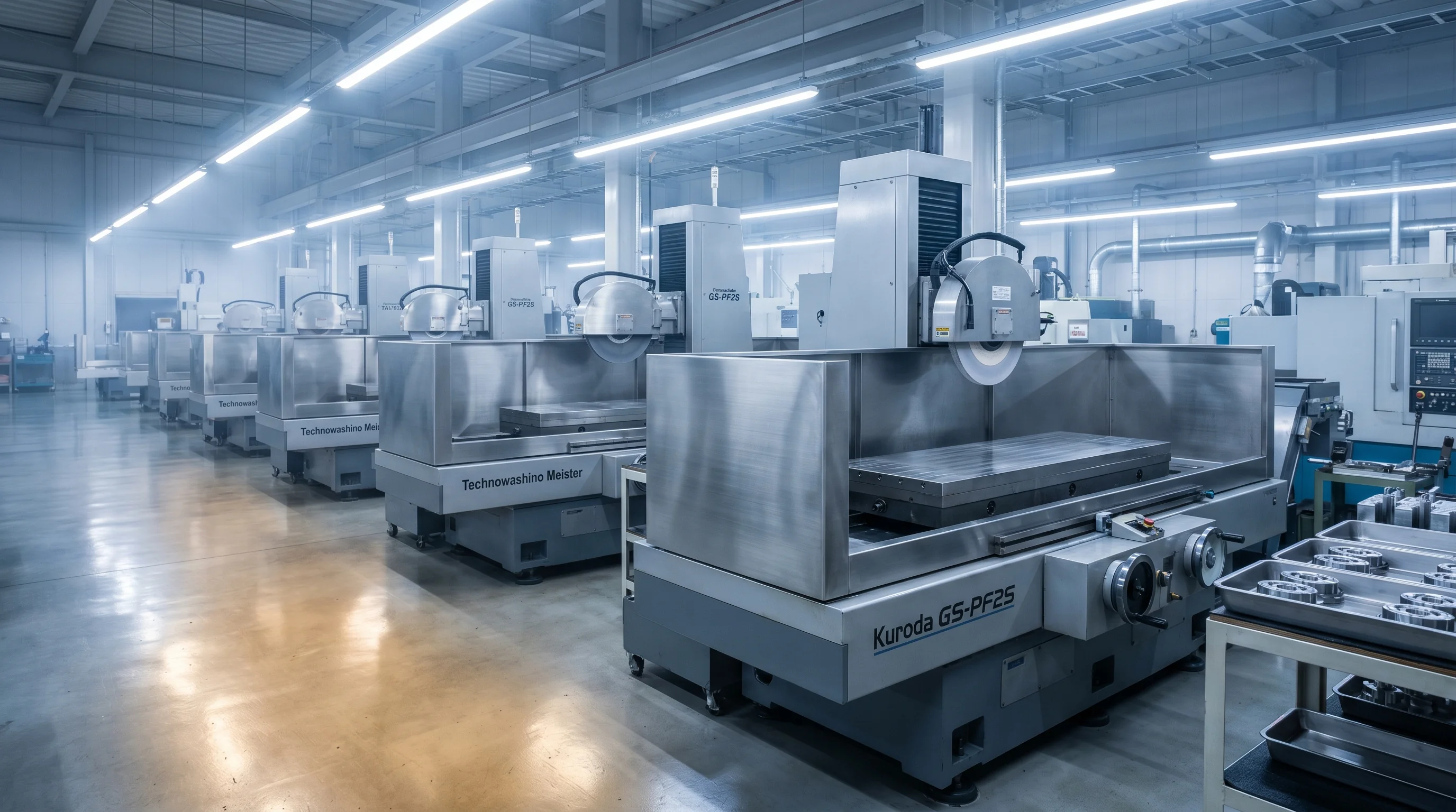 CNC3台＋汎用1台＋ロータリーで多様な平面研削に対応